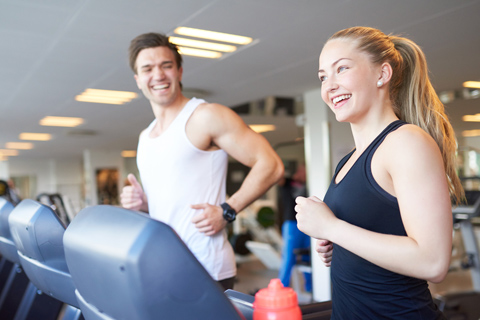 Treadmill workouts in de winter.